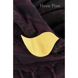 Wooden Bird Brooch